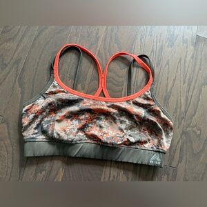 RBX Women's sports bra camo size medium workout training sports crisscross